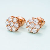 GL Hip Hop Earrings 925 Sterling Silver Moissanite Stud Earrings